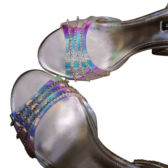 Nine West KLASS3 Comfort Insole Pumps in Silver/Iridescent, Size 7 - Picture 6 of 13